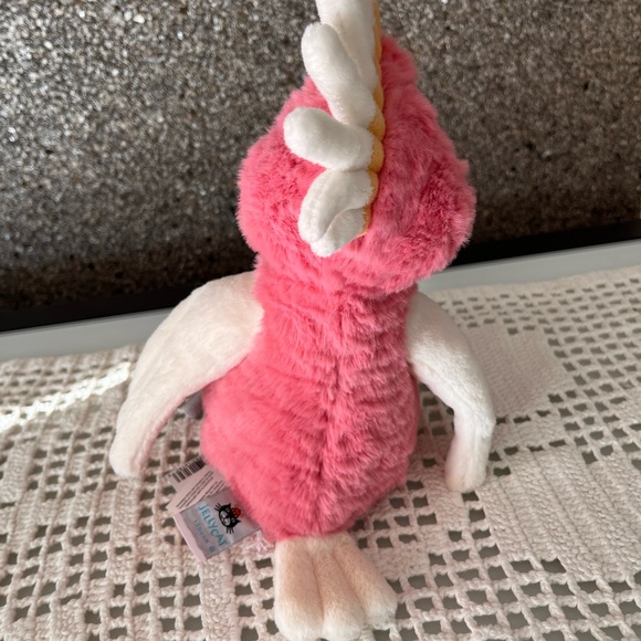 Jellycat Squawkatoo Pink and White Parrot Plush display only with tags - Picture 2 of 4